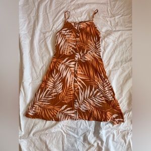 Kohl’s SO burnt orange leaf flowy dress